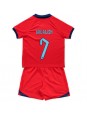 England Jack Grealish #7 Replika Borta Kläder Barn VM 2022 Kortärmad (+ byxor)